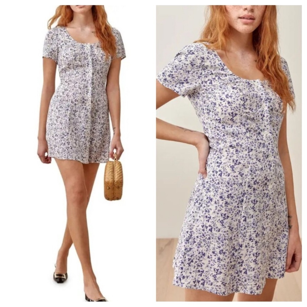Reformation Margeaux Mini Dress in Johanna Floral Size 10 - 41221